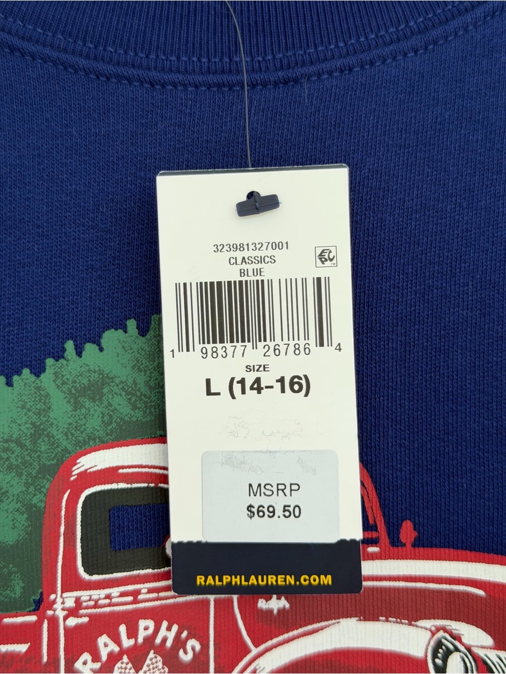 Polo Ralph Lauren Navy Sweatshirt with Truck Graphic - Picture 5 of 9